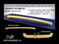 Zadn� spoiler k�ilt nad okno Daewoo Tacuma -- od roku v�roby 02-