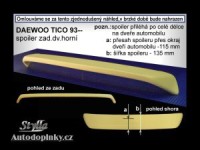 Zadní spoiler kšilt nad okno Daewoo Tico -- rok výroby 93-98 Zadní spoiler kšilt nad okno Daewoo Tico -- rok výroby 93-98
